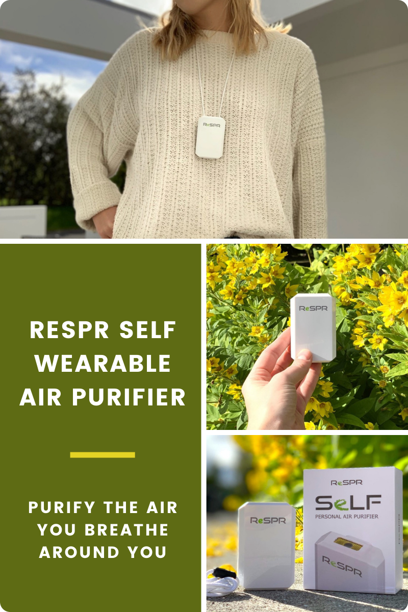 ReSPR SeLF wearable air purifier purifies the air you breathe around you