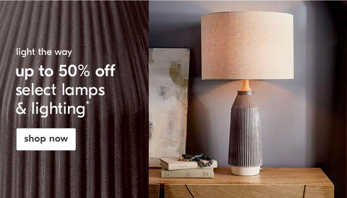 up to 50% off select lamps