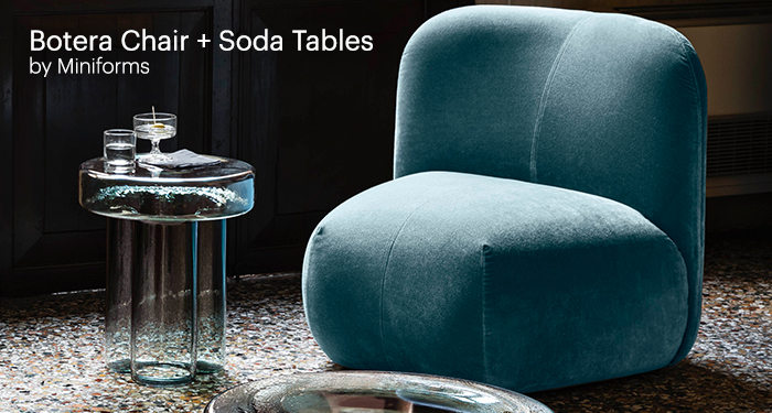 Botera Chair + Soda Tables by Miniforms
