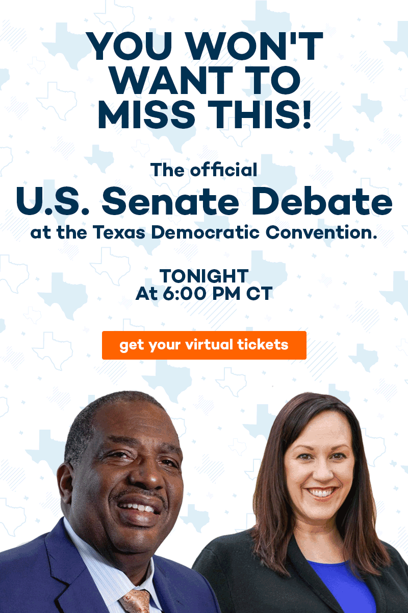 The official U.S. Senate Debate with MJ Hegar & Royce West. June 2, 2020, at 6:00 PM CT