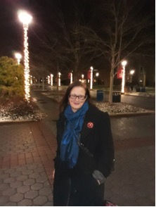 General Manager Isobel Breheny-Schafer at Light the Brook in 2019 â€“ USG Annual holiday tree lighting on SAC Plaza