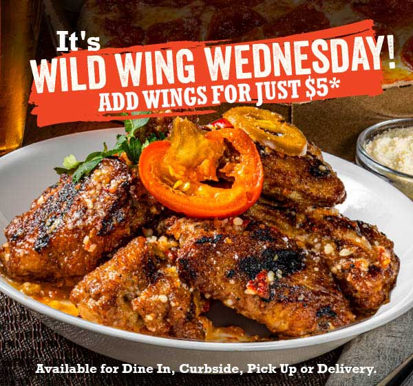 It''s Wild Wine Wednesday - Add wings for Just $5.