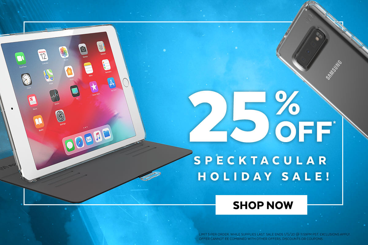 25% off Specktacular Holiday Sale! Shop now. Limit 5 per order. Sale ends 1/5/20 @ 11:59pm PST. Exclusions apply. Offer cannot be combined with other offers, discounts or coupons.