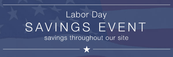 image of an American Flag "Labor Day Savings Event. Savings throughout our site"
