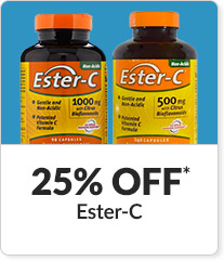 25% off* all Ester-C products