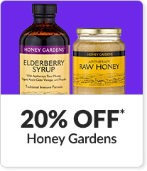20% off* all Honey Gardens products