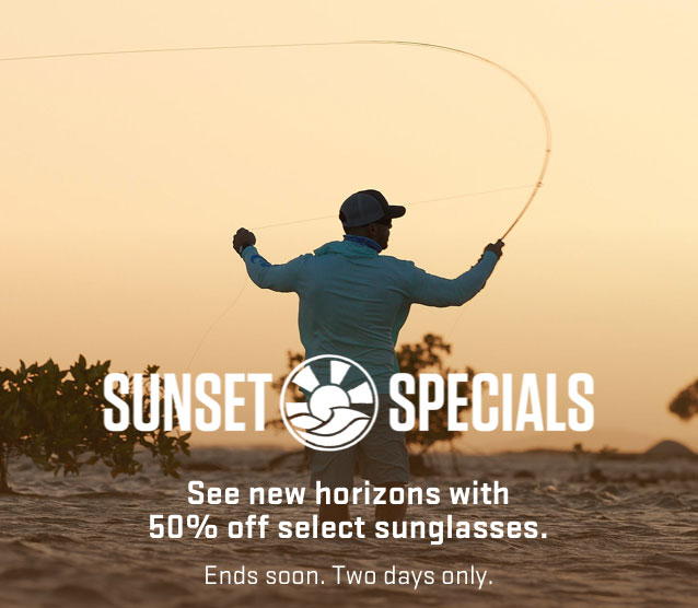 

SUNSET SPECIALS

See new horizons with
50% off select sunglasses.

Ends soon. Two days only.

									