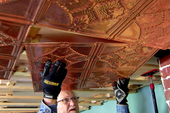 Stamped Metal Copper Ceiling Draws All Eyes Upward - screenshot
