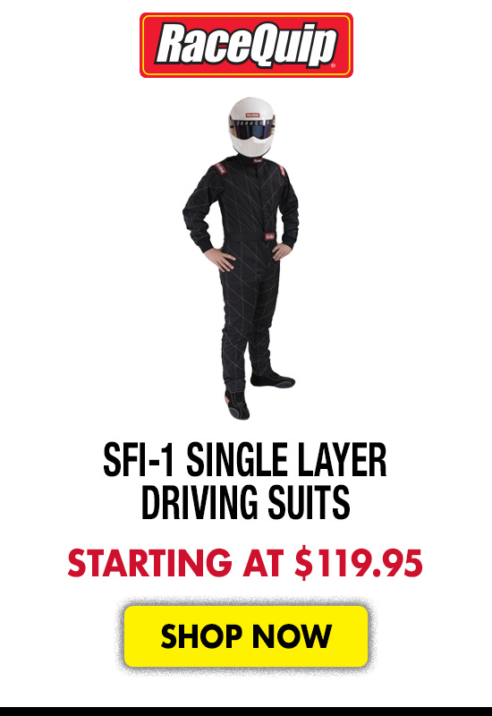 RaceQuip SFI-1 Single Layer Driving Suits - Starting at $119.95