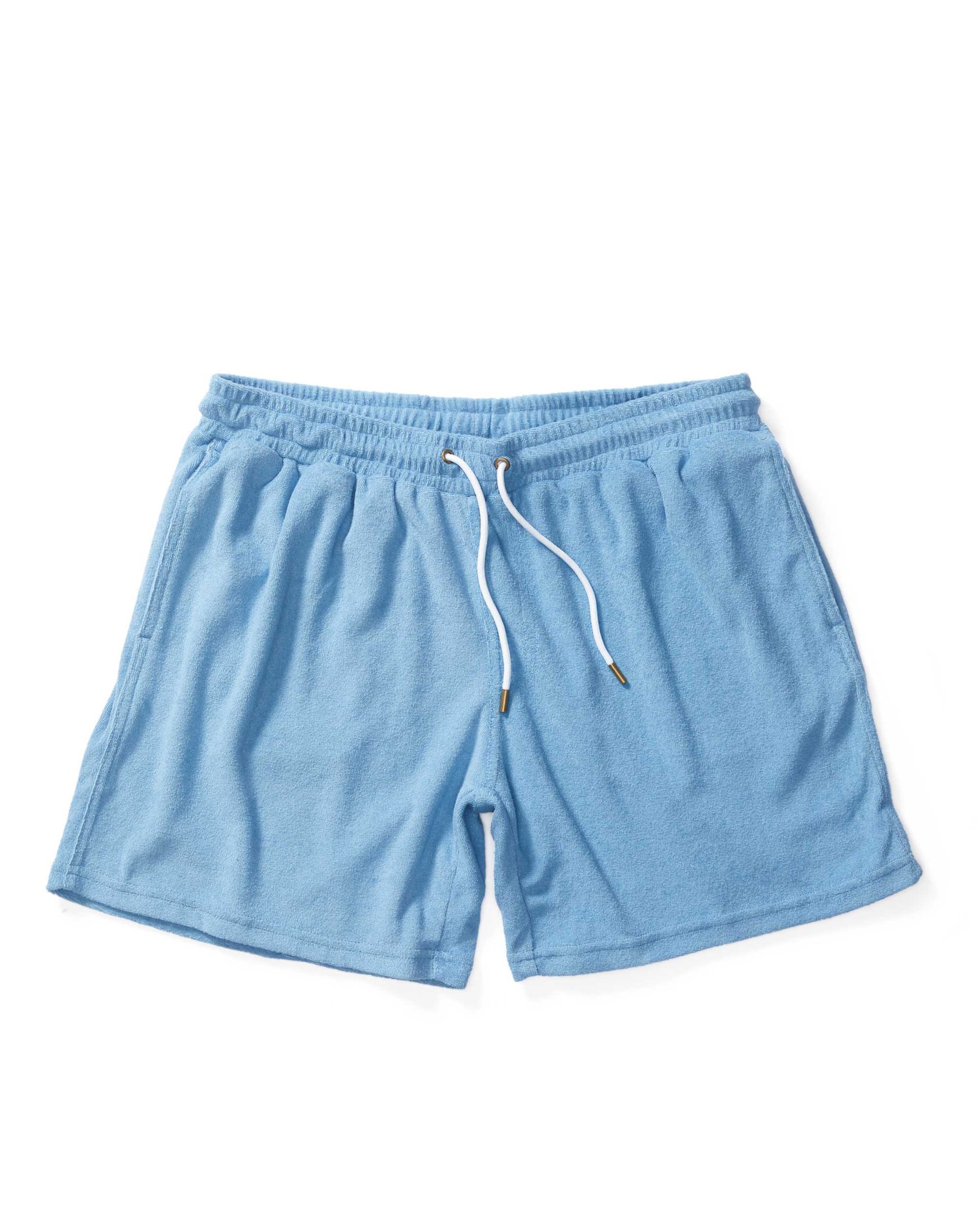 Image of The Tropez Terry Cloth Shorts - Soft Sky Blue