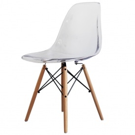 Style Clear Plastic Retro Side Chair