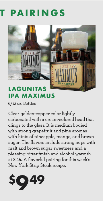 Lagunitas IPA Maximus - 6/12 oz. Bottles - $9.49