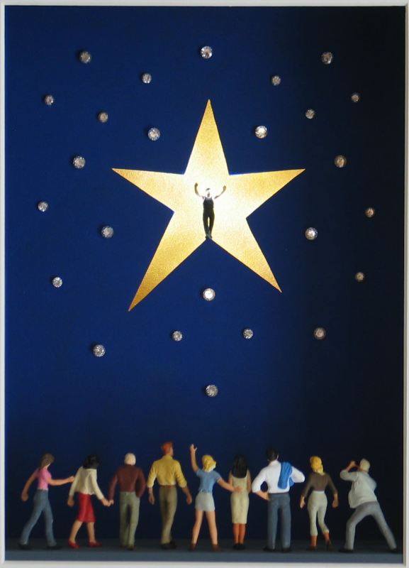 ''A Star is Born''<br>mixed media, 51 x 43 x 8 cm