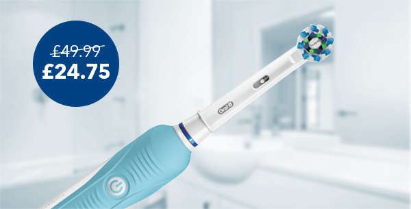 Oral-B PRo 600 Cross Action Electric Toothbrush - Only ?24.75 (RRP ?49.99)