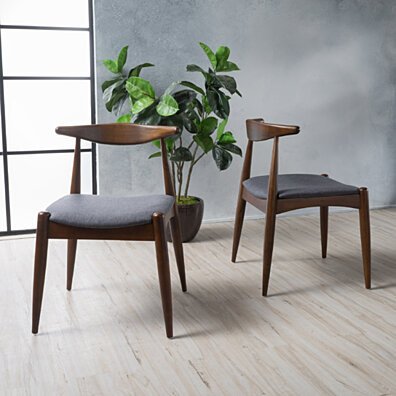 Sandra Mid-Century Modern Dining Chairs (Set of 2)