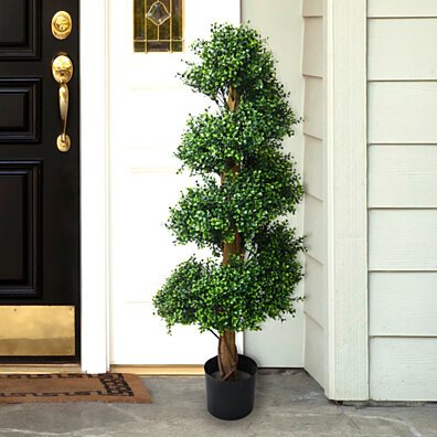 48 inch Pure Garden Boxwood Spiral Tree