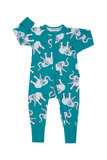 Bonds: Zip Wondersuit Long Sleeve - Pop Elephant Magic Finniegreen (12-18 Months)