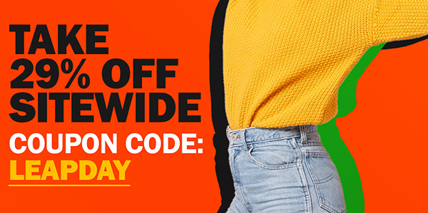 Take 29% Off Sitewide Code: LEAPDAY  - SHOP NOW -