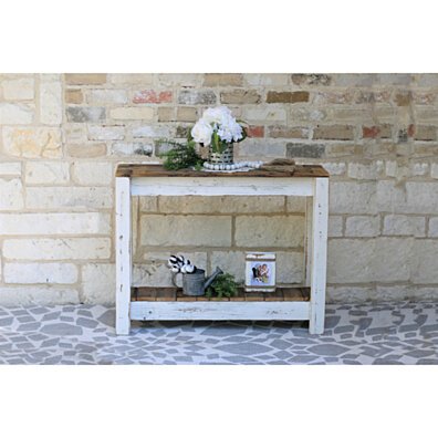 White Combo Console Table