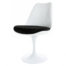 White and Luxurious Black Tulip Style Side Chair