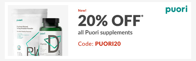 20% off* all Pouri supplements - Code: POURI20
