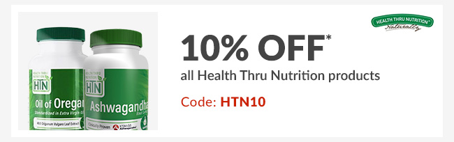 10% off* all Health Thru Nutrition products - Code: HTN10