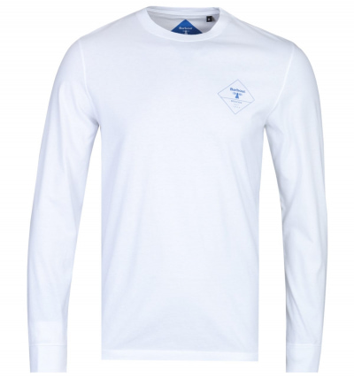 Barbour Beacon Long Sleeve White Logo T-Shirt