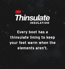 Featuring 2M Thinsulate insulation - Keeping your feet warm - Learn more