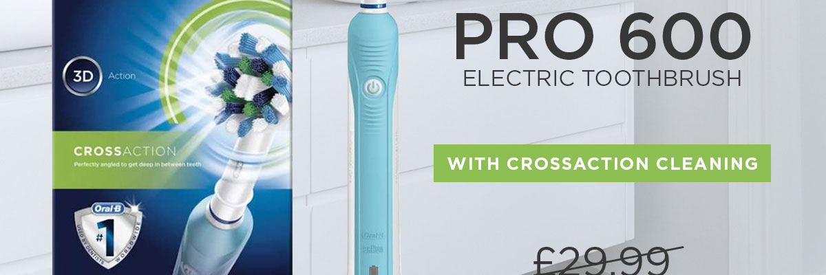 Oral-B Pro 600 CrossAction Rechargeable Electric Toothbrush - Only ?24.75