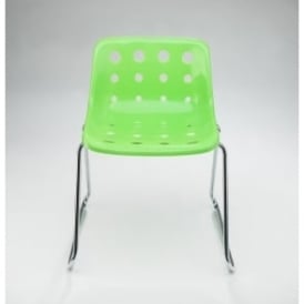 Sled Green Plastic Polo Chair
