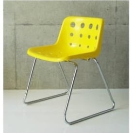 Sled Bright Yellow Plastic Polo Chair