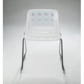 Sled Semi-Transparent Plastic Polo Chair