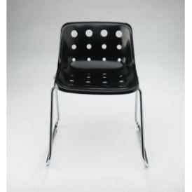 Sled Black Plastic Polo Chair