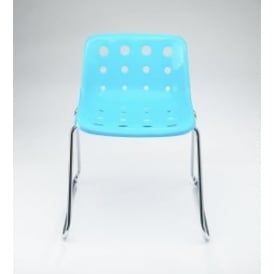 Sled Light Blue Plastic Polo Chair