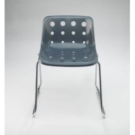 Sled Charcoal Grey Plastic Polo Chair