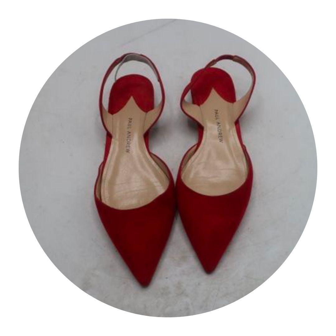 Paul Andrew Red Slingback Shoes