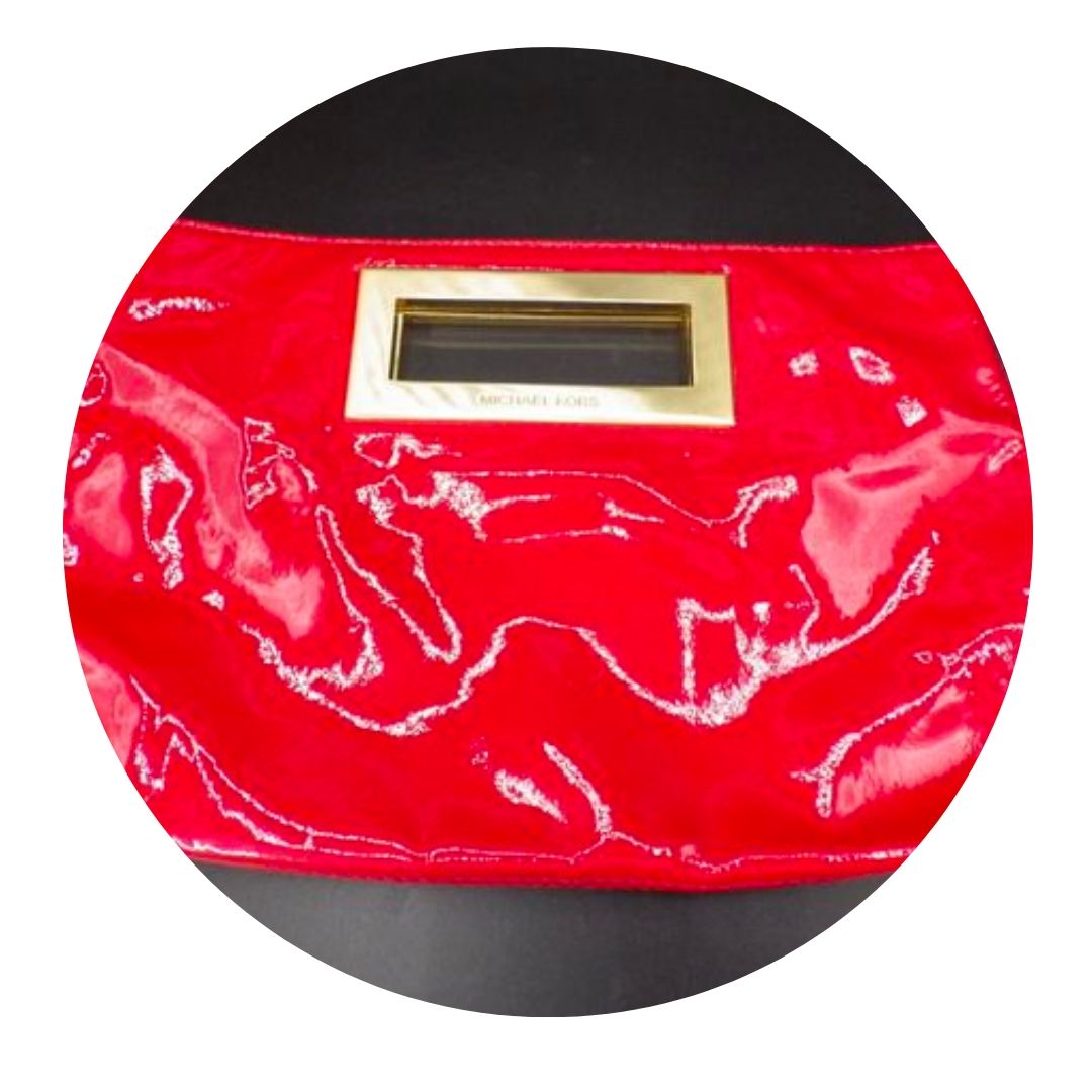 Michael Kors Red Patent Leather Clutch