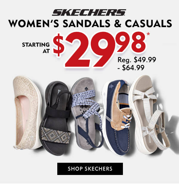 Women''s Sandals and Casuals starting at $29.98. Shop Skechers