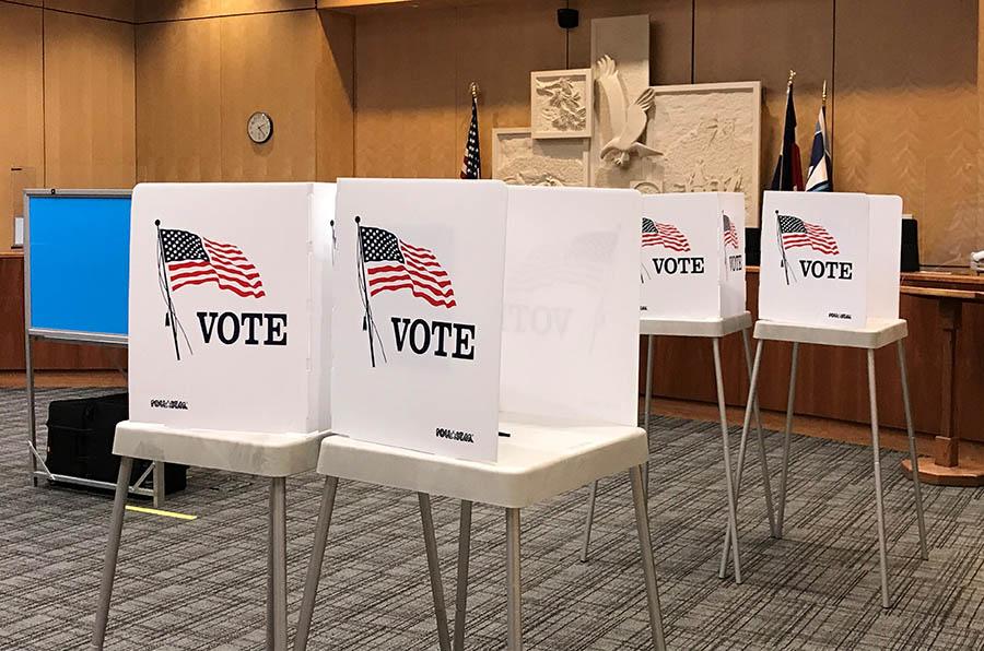 Council Chambers on Election Day