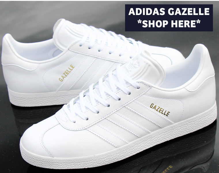 adidas Gazelle All White Leather