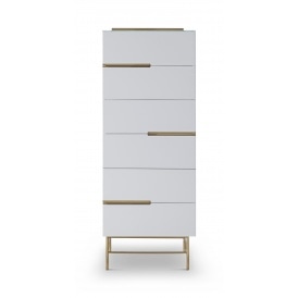 Sleek - Contemporary Six Drawer Narrow Chest With Various Colour Options