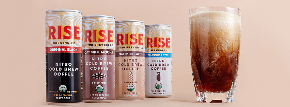 Photo of cans and glass with RISE