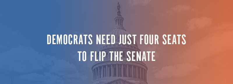 Democrats need just four seats to flip the Senate.