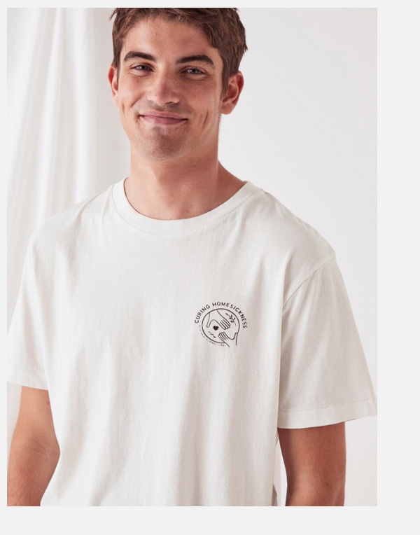 Homesick Tee Mens Antique White | Assembly Label
