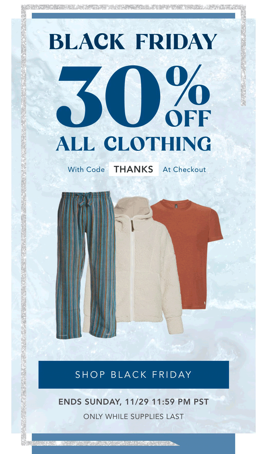 black friday - 30% off all clothing