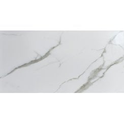Carrara White Gloss Marble Effect Porcelain 30cm x 60cm Wall Tile