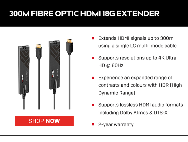 300m Fibre Optic HDMI 18G Extender