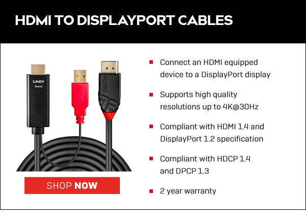 0.5m HDMI to DisplayPort Cable