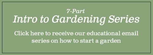 7-Part Intro to Gardening Series Click here to receive our educational email series on how to start a garden