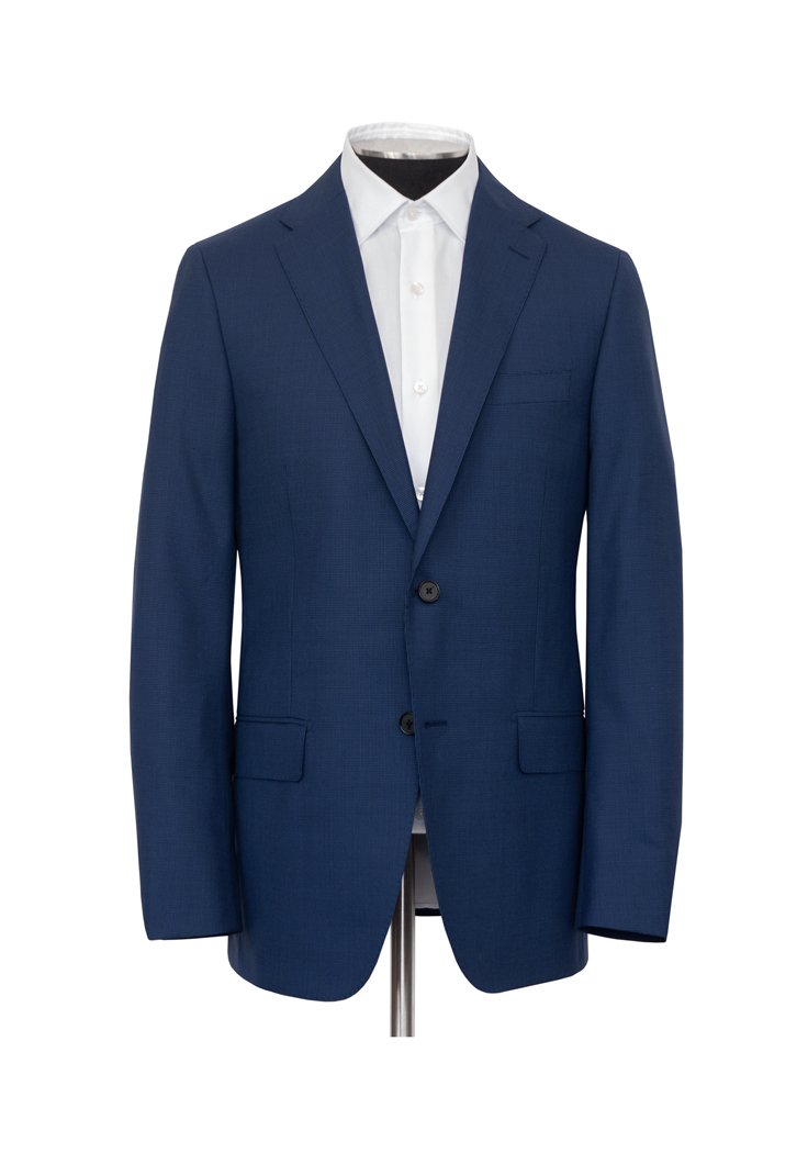 Blue Houndstooth Poplin Suit